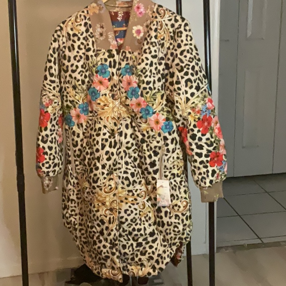 Leopard Print Floral Jacket